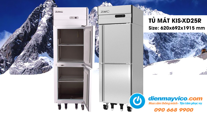 Tủ mát inox 2 cánh Kistem KIS-XD25R