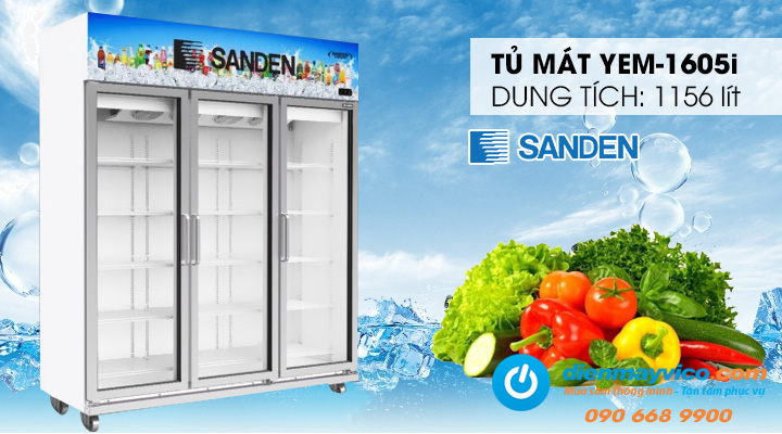 Tủ mát Sanden Intercool Inverter YEM-1605i 1156 Lít