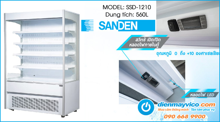 Tủ mát siêu thị Sanden Intercool SSD-1210