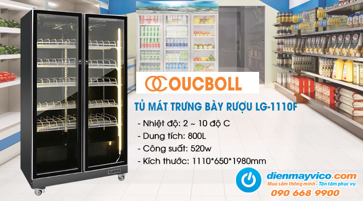 Tủ mát trưng bày rượu OUCBOLL LG-1110F 800L