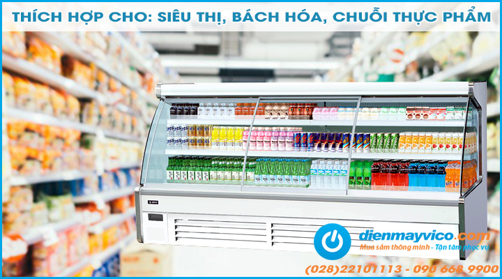 Tủ mát trưng bày siêu thị OPO SMDP