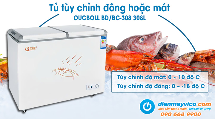 Tủ tùy chỉnh đông hoặc mát OUCBOLL BD/BC-308 308L