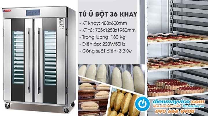 Tủ ủ bột 36 khay Turbo Chef TCP-36T