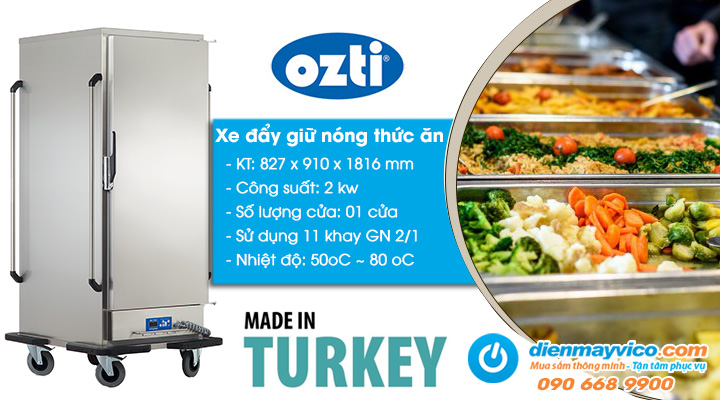 Xe đẩy giữ nóng thức ăn Ozti OBA 70182