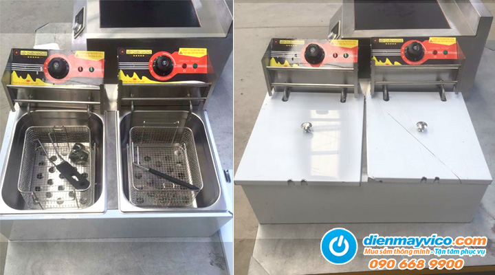 Sản phẩm Thanh lý bếp chiên nhúng đôi để bàn 2 x 6L EF-82