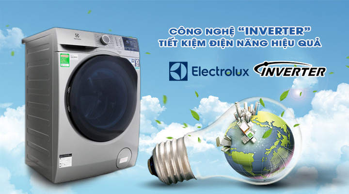 Tiết kiệm điện Máy giặt Electrolux Inverter EWF8024ADSA 8 kg