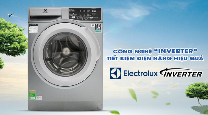 Tiết kiệm điện Máy giặt Electrolux Inverter EWF8025CQSA 8 kg
