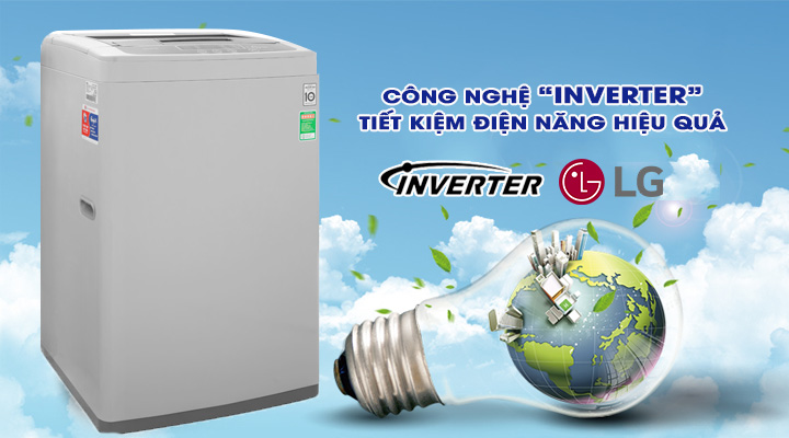 Tiết kiệm điện Máy giặt LG Inverter T2108VSPM2 8 kg