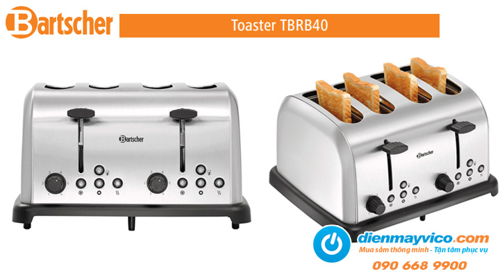 Tổng quan Máy nướng bánh mì BartsCher Toaster TBRB40