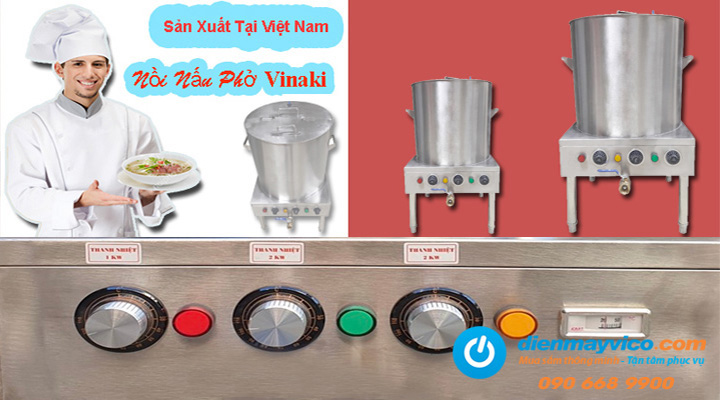 Tổng quan Nồi nấu phở Vinaki dùng điện 80 Lít