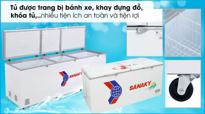 Tủ đông 2 - 3 nắp dỡ Sanaky