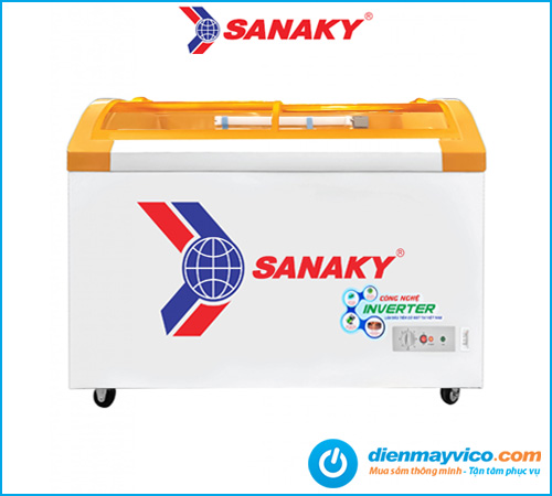 Tủ đông kính cong Sanaky Inverter VH-4899K3B 350 lít