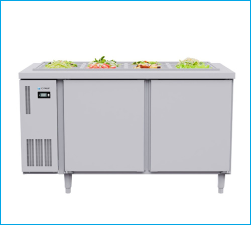 Bàn mát Salad 2 cánh inox Icymax ISR-2S157 1m5