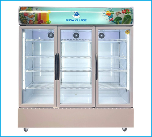 Tủ mát 3 cánh kính máy nén dưới Snow Village 1260L