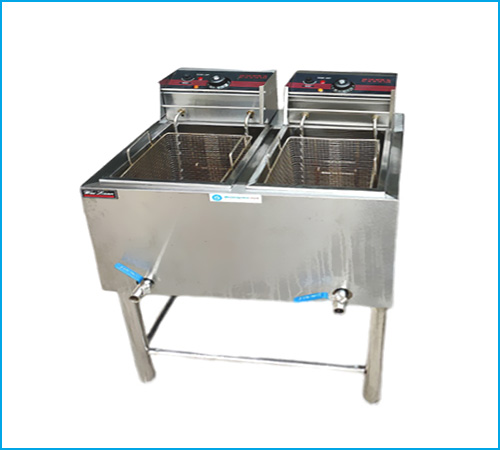 Thanh lý bếp chiên nhúng đôi dùng điện có chân đứng