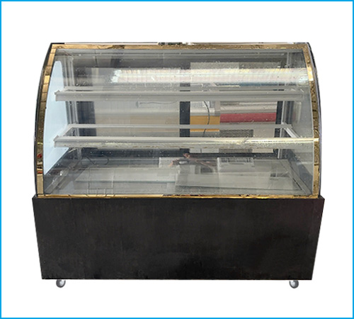Thanh lý tủ bánh kem kính cong 1m5