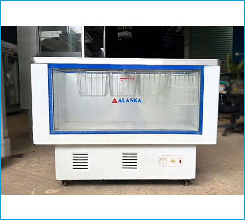 Thanh lý tủ mát nằm kính lùa phẳng Alaska LC-450B 270L