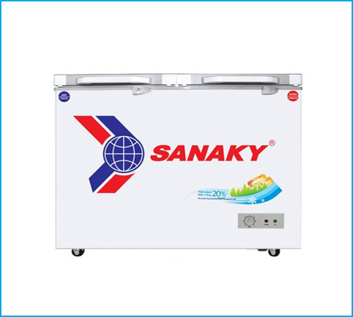 Tủ đông mát kính cường lực Sanaky VH-2599W2K 195 lít